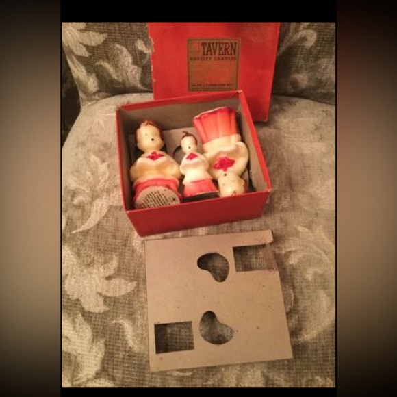 Vtg.1950s Tavern Novelty Candles 2 Large Choir boys in original box+1 baby Bonus - Picture 5 of 7